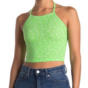 BP. Halter Crop Top in Green Frosty Foulard...MSRP $12